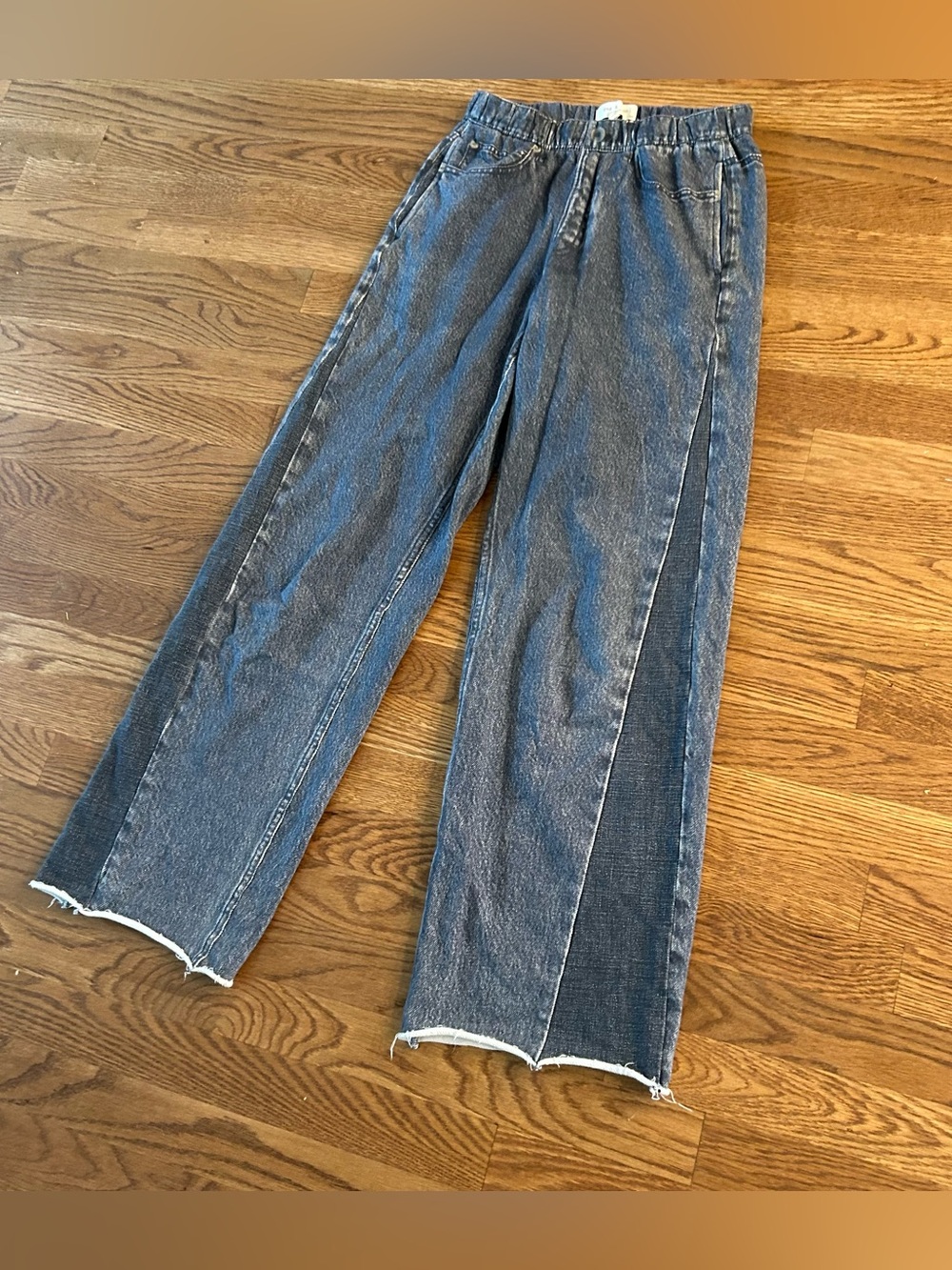 rag & bone Miramar Wide Leg Sweatpant Jeans S Bridle Trail Two Tone